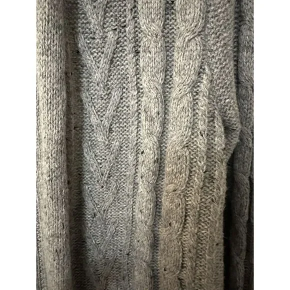 Converse One Star Womens  Light Grey Blended Wool Cardigan Sweater‎ Size M - Picture 5 of 6